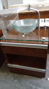 Gabinete Para Lavabo Em Compensado Formica Tampo E Cuba Vidro Gabinete Para Lavabo Gabinete Banheiro Banheiro
