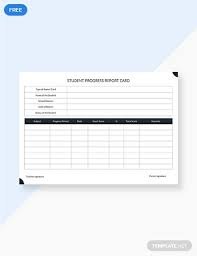 Free Student Progress Report Card Template Pdf Word Doc Apple Mac Pages Google Docs Report Card Template School Report Card Report Card