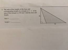 It refers to the ratio of the base to the height of a rectangle or to the division. The Ratio Of The Lengths Of The Base And Chegg Com