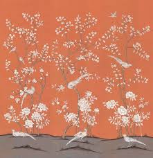 Chinoiserie creates a beautiful room environment, emoting feelings of peace, wonder, and comfort. Chinoiserie Wall Mural Maysong Paris Asian Wallpaper By The Mural Source Houzz