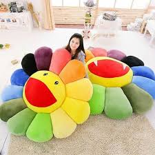 Takashi Murakami Kiki Ohaha Rainbow Flower Plush Cushion Kaikai Large Pillow Fashion Home Garden Homedcor Pillo In 2020 Daisy Pillows Murakami Flower Plush Flower