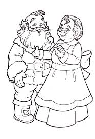 Mr And Mrs Santa Claus Coloring Pages Coloring Pages Christmas Images Color