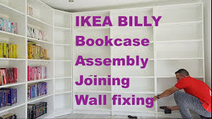 Secure the bookcase into wall studs whenever possible, instead of using wall anchors. Ikea Billy Bookcase Assembly Joining Billy Bookcase And Wall Fixing Of Ikea Billy Bookcase Youtube