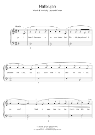 Hallelujah Sheet Music Leonard Cohen Beginner Piano Hallelujah Sheet Music Easy Piano Sheet Music Violin Sheet Music