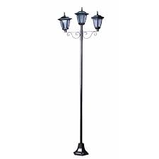 Triple Head Street Vintage Outdoor Garden Solar Lamp Post Light Lawn Solar Lamp Post Light Solar Lamp Post Lamp Post Lights