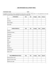 With the help of this formal evaluation sample template, any teacher can evaluate children in a very simple and easy process. 50 Sample Hr Form Templates In Pdf Ms Word Excel