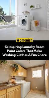 Place some decorative pieces related to the retro style. 13 Inspiring Laundry Room Paint Colors That Make Washing Clothes A Fun Chore Homenish