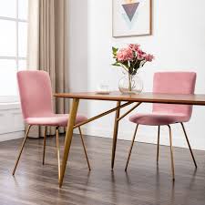 Maybe you would like to learn more about one of these? Art Leon Modern Velvet Fabric Dining Chairs Set Of 2 With Golden Legs Overstock 28181562