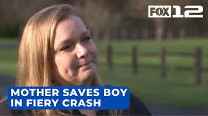 Mother saves teenage boy in fiery car crash in Lebanon