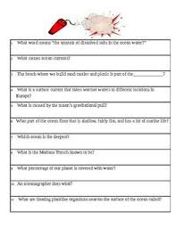 5th Grade Sol Oceans Kaboom Game Oceanography Happy Students Writing Lessons