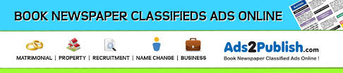 Newspaper Classified Ad Samples ...