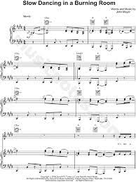 Not my best work, i think it's quite sloppy/rough on my end. John Mayer Slow Dancing In A Burning Room Sheet Music In C Minor Transposable Download Print Sheet Music Digital Sheet Music John Mayer