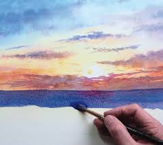 How To Paint A Sunrise And Sunset Watercolor Jd Watercolor Watercolor Sunset Watercolour Tutorials