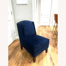 Maybe you would like to learn more about one of these? Navy Blue Velvet Accent Chair With Wooden Legs Aptdeco