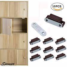 Did you scroll all this way to get facts about kitchen magnet board? Spencer Pack Of 10 Magnetic Cabinet Door Latch Heavy Duty Furniture Door Catches Closures For Kitchen Cupboard Stop Self Aligning Magnet Latch Brown Walmart Com Walmart Com