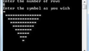 Inverted Pyramid Star Pattern In C Language Inverted Pyramid Star Patterns Pattern Code