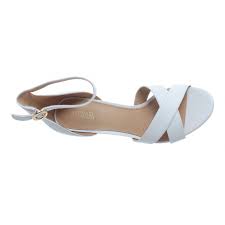 Shop for michael kors sandal at dillard's. Damen Schuhe Sandalen Pumps Michael Kors Alexia Sandal Leather Optic White Leder