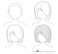 Draw the hairstyles on a piece of tracing paper on top of your drawing so you can practice sketching without affecting the rest of your drawing. How To Draw Anime And Manga Hair Female Animeoutline