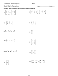 Videos course online free work word problems kuta software infinite algebra 2 ghchs. Kuta Software Basic Matrix Operations Fill Online Printable Fillable Blank Pdffiller