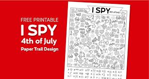 Today i'm so happy to be sharing free printable 4th of july bingo cards i hope your family loves and enjoys this printable bingo game for july 4th as much as i do! Free Printable I Spy 4th Of July Activity Paper Trail Design