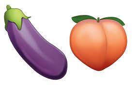 Eggplant Peach Emoji Sticker By Millennial Toasts White Background 3 X3 Emoji Stickers Eggplant Peach