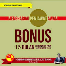 Bonus Sebulan Setengah Gaji 2014 Untuk Penjawat Awam Di Selangor Tehpanas