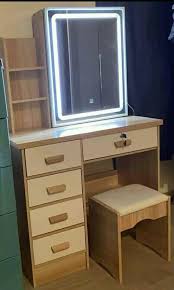 The protective holder holds the mirror up for use. Vanity Dresser Mirror With Led Lights Furniture Home Living Furniture Shelves Cabinets Racks On Carousell