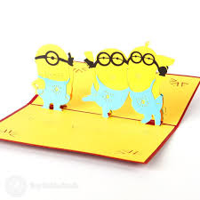 Draw a card for each friendly minion that died this turn. Minions Handmade 3d Pop Up Card Pop Robin Cards Uk