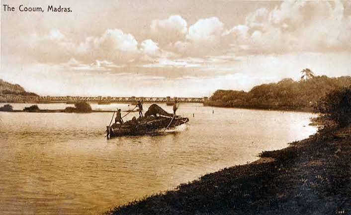 The Cooum Once Charming River Of Madras - 2 Postcards 1900 - Past-India