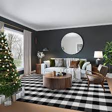 Maybe you would like to learn more about one of these? Buy Earthall Buffalo Plaid Rugs 8 X10 Black And White Area Rug Cotton Hand Woven Checkered Area Rug Washable Outdoor Rug Farmhouse Front Porch Living Room Laundry Room Bedroom 91 X120 Online In Indonesia B08bksplrl