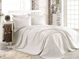 Dantela Vita Jakarli Cift Kisilik Yatak Ortusu Mina Krem Yatak Mobilya Ev Dekorasyonu