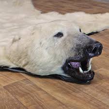 Brand new real glossy black bear skin rug charcoal gray double felt $ 1,485.00 add to cart. Polar Bear Taxidermy Rug For Sale 12330 The Taxidermy Store