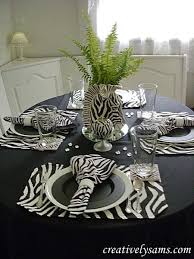 Zebra Tablescape Zebra Decor Animal Print Decor African Home Decor
