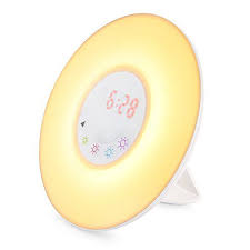 Inlife Wake Up Sunrise Simulation Alarm Clock Night Light With Nature Sounds Fm Radio And Usb Charger Touch Control Light Alarm Clock Sunrise Alarm Clock Alarm Clock