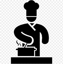 Fridge, stove, clean, well maintained. Chef Cooking On Stove Comments Icon Cooking Black Png Image With Transparent Background Toppng