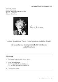 Über die spezielle und die allgemeine relativitätstheorie. Die Spezielle Und Die Allgemeine Relativitatstheorie Albert Feliz De