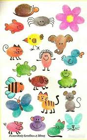 Finger Animals Fingerprint Art Thumbprint Art Art For Kids