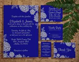 Elegant Royal Blue Wedding Invitation Set Suite By Invitationsnob Cobalt Blue Wedding Invitation Green Wedding Invitations Royal Blue Wedding Invitations