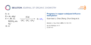 Check spelling or type a new query. Bjoc Progress In Copper Catalyzed Trifluoromethylation