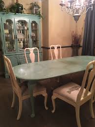 I Painted My Ethan Allen Queen Anne Dining Room Set And Love The Results Dining Table Interior Decor