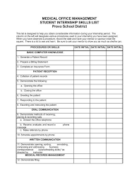 Check spelling or type a new query. Medical Office Management Student Internship Skills