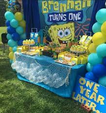 Spongebob Birthday Decor Ideas Spongebob Spongebobsquarepants Kids Spongebob Party Decorations Spongebob Birthday Party Spongebob Birthday Party Decorations