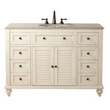 Home Decorators Collection Hamilton Shutter 49 1 2 In W X 22 In D Bath Vanity In Ivory With Granite Vanity Top In Grey 1235200410 In 2020 Granite Vanity Tops Bath Vanities Home Decorators Collection