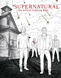 Color the flag's vertical stripe blue, the banners and letters yellow, the star white, the top horizontal stripe red, and the bottom horizontal stripe white. Supernatural The Official Coloring Book Book By Insight Editions Official Publisher Page Simon Schuster