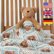 Here are teddy bear patterns as large as a grizzly or as small as a tiny teddy pin. Crochet Pattern Vintage Teddy Bear Baby Blanket