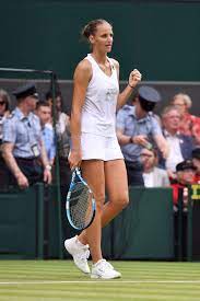 Pliskova's serve is her most important shot. Karolina Pliskova Wimbledon Tennis Championships In London 07 04 2018 Celebmafia