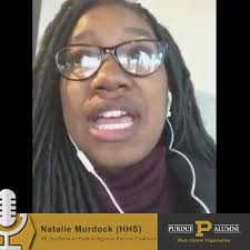 Current student Natalie Murdock works to shift mentalities surrounding race  issues as discussion coordinator for the Students of Purdue Against Racism  Coaltion. #PurdueBlackAlumni #PurdueAlumni ...