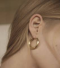 Bold and elegant, these hoops are a modern interpretation of a classic design. 18k Gold Minimalist Hoops Wide Hoops Thick Hoop Earrings Gold Etsy Medium Hoop Earrings Large Hoop Earrings Gold Earrings
