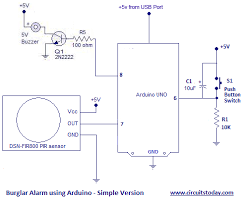Now lets move to circuit diagram of gsm based home security system after the i will explain so this circuit diagram is self explanatory except few components. Burglar Alarm Circuit And Projects Diy