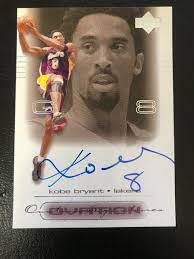 Autographed kobe cards are still some of his most popular cards. Fake Autograph Card Ring Kobe Harper Mays More Blowout Cards Forums